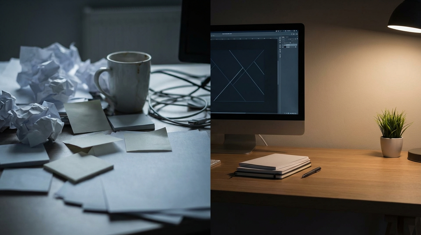 AI job title concept - desk with nameplate